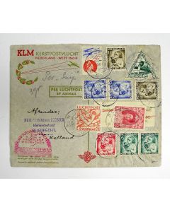 Poststuk, Kerstpostvlucht van De Snip naar West-Indië, December 1934