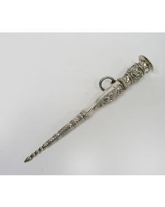 Zilveren breipenhouder/breischede, Sneek, 19e eeuw