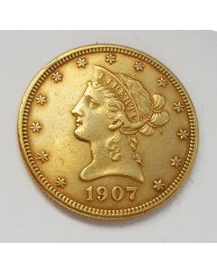 Gouden 10 dollar USA, 1907