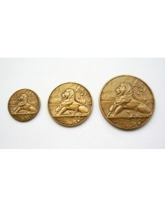 Drie penningen, 'Vrijheid', 1945 [August Falise]