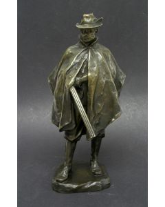 Hans Müller, 'De jager', bronzen sculptuur