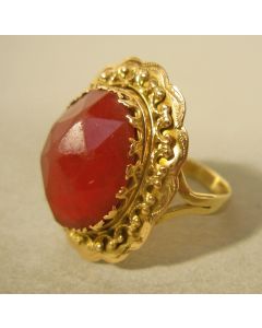 Gouden ring met carneool, 19e eeuw
