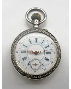 Zilveren zakhorloge, gemerkt 'Oranje', ca. 1900