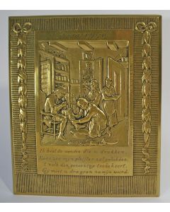 Bronzen plaquette, 'De chirurgijn', J.C. Wienecke, ca. 1930