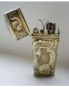 Zilveren reisnecessaire, eind 18e eeuw