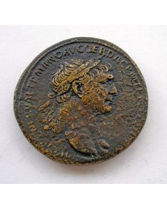 Traianus, 98-117 n. Chr., bronzen sestertius [103]