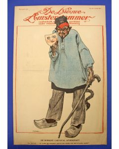 Willy Sluiter, De Bossche carnaval afgeschaft, litho voor de Nieuwe Amsterdammer, 1917