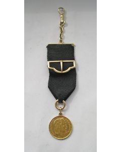 Gouden horlogehanger met Franse gouden munt uit 1868.
