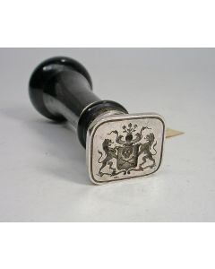 Zilveren lakstempel met het familiewapen List, 19e eeuw