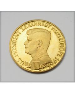 Gouden penning, president Kennedy bezoekt Europa, 1963 (dukaatslag)