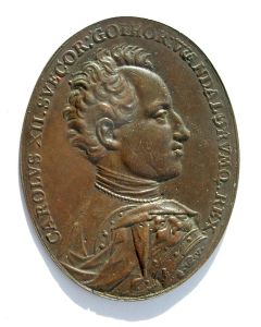 Plaquette, Koning Karel XII van Zweden