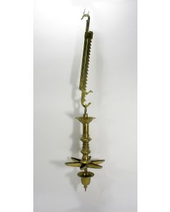 [Judaica] Geelkoperen sabbathlamp, ca. 1800