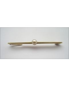 Gouden brochette met pareltje