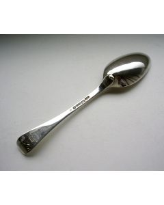 Zilveren tafellepel, gegraveerd met initialen Quarles van Ufford, F.R. Precht, Amsterdam 1782