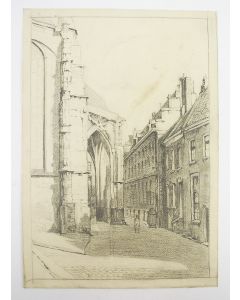 Stevenskerk Nijmegen, tekening, ca. 1900
