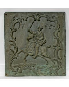 Bronzen wandplaquette, Frederik de Grote, 1765