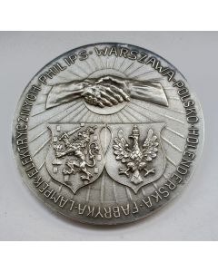 Penning, opening van de Philips fabriek in Warschau, Polen, 1923