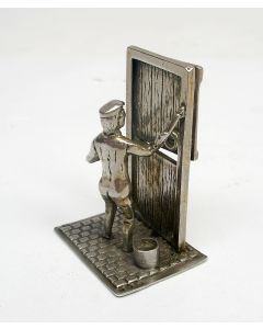 Zilveren miniatuur, huisschilder