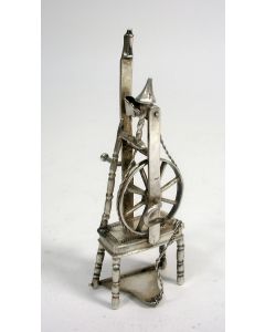 Zilveren miniatuur spinnewiel, ca. 1900