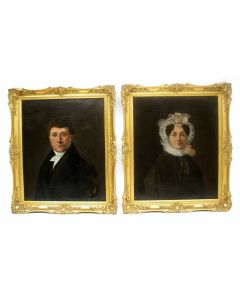 Willem Uppink, portretten van de chirurgijn Franciscus Op den Ende en zijn echtgenote Jeanne Dagneaux