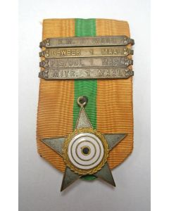 Schietprijs KNIL, ingesteld 1936, met 4 gespen