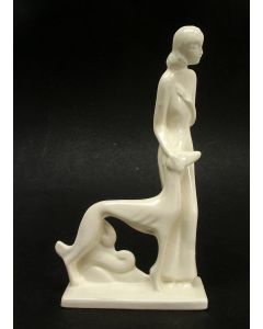 Wit aardewerk beeldje, Eta Lempke, PZH, Gouda, ca. 1928/9
