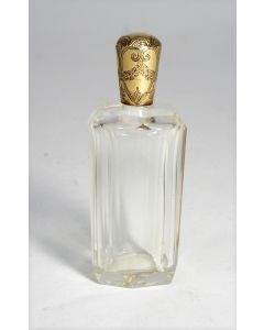 Parfumflacon met gouden dop, 19e eeuw 