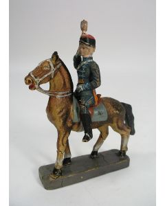 Speelgoed figuur, Prins Bernhard te paard, ca. 1939.