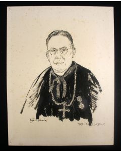 Willem van Schaik, portret van Kardinaal de Jong, ca. 1935