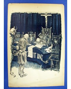 Jan Sluijters, politieke voorstelling Eerste Wereldoorlog, litho, 1918