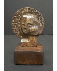 Jean Houben, bronzen object ('La Jeunesse...') , ca. 1970/80