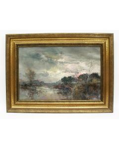 Dorus van Oirschot, 'De Oisterwijkse vennen', olieverf