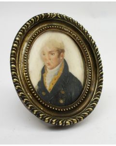 Portretminiatuur van een heer, eind 18e eeuw