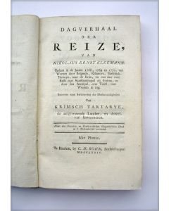 'Dagverhaal der reize van Nikolaus Ernst Kleemann', beschrijving van een reis door Oost-Europa en Voor-Azië 1768-1770, met prenten