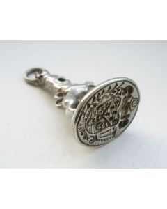 Zilveren signet met familiewapen, Amsterdam, ca. 1725