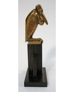 Johan Bosma, bronzen sculptuur, maraboe, ca. 1925