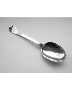 Zilveren rattenstaartlepel, Joost Willems Rijsbeeck, Leeuwarden, gedateerd 1701