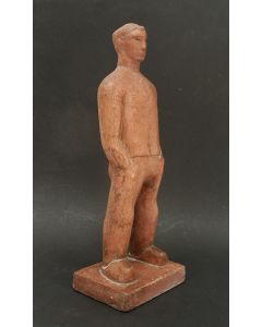 Han Wezelaar, Zeeuwse boer, terracotta sculptuur, 1929