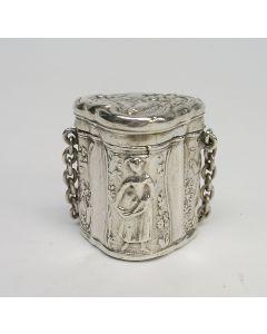 Zilveren lodereindoosje, 18e eeuw