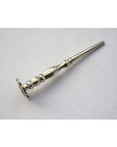 Zilveren pijpenstopper, C.J. Bruinings, Joure, 19e eeuw