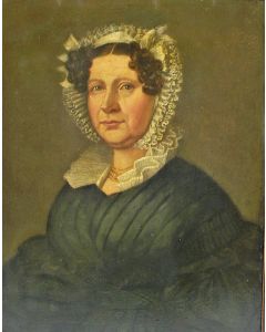 Hollandse School, portret van Johanna Vonck-van der Stok, ca. 1839