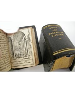Miniatuur boekjes met leren bandjes, Kerkelijke Historie, 1755