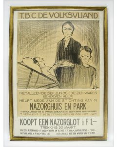 Affiche, 'TBC de Volksvijand' door Henri Pieck (1926)