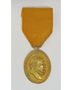 Medaille voor IJver en Trouw in goud, 1877