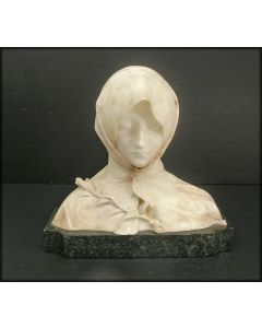 Albasten beeld, jonge vrouw, door Manetti, ca. 1900 