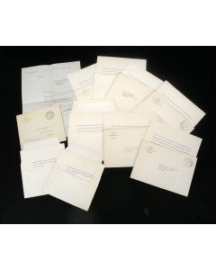 10 bedankkaarten van Koningin Juliana en Prins Bernhard  voor diverse gelegenheden, 1967-1970