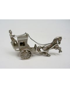 Miniatuur zilveren koets