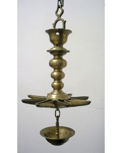 [Judaica] Geelkoperen sabbathlamp, ca. 1800