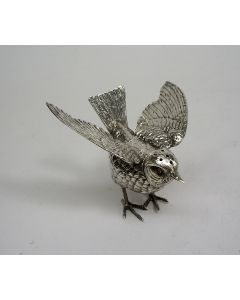 Zilveren strooibus / tafelstuk in de vorm van een vogel, 1953