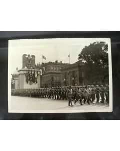Duitse persfoto, bezoek van Mussolini aan Berlijn, door Heinrich Hoffmann, 1937